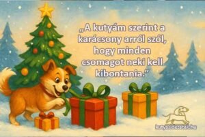karácsonyi kutyás idézetek „A kutyám szerint a karácsony arról szól