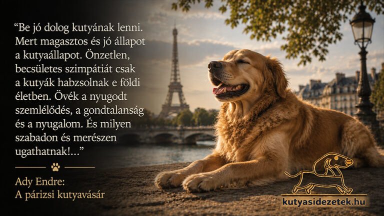 Be jó dolog kutyának lenni. Mert magasztos és jó állapot a kutyaállapot. Önzetlen, becsületes szimpátiát csak a kutyák habzsolnak e földi életben. Övék a nyugodt szemlélődés, a gondtalanság és a nyugalom. És milyen szabadon és merészen ugathatnak!… 