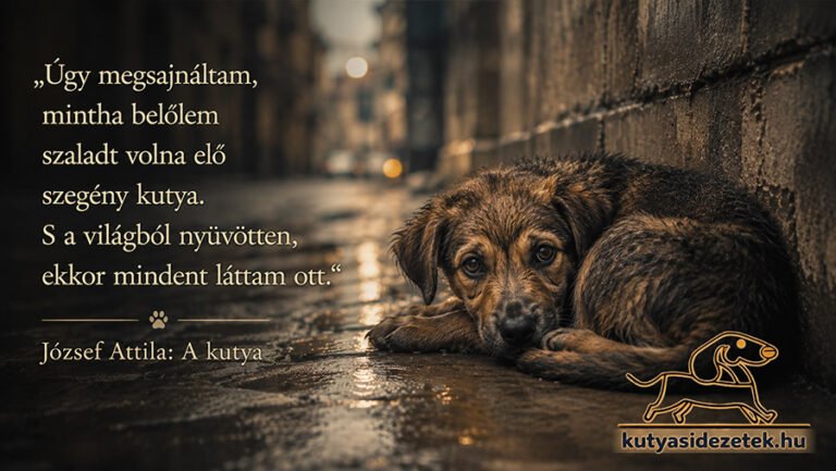 Úgy megsajnáltam, mintha belőlem szaladt volna elő szegény kutya. S a világból nyüvötten, ekkor mindent láttam ott.
