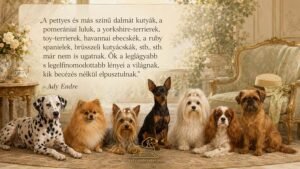 Kutyás idézet kép Ady Endre idézetével: A pettyes és más színű dalmát kutyák, a pomerániai luluk, a…