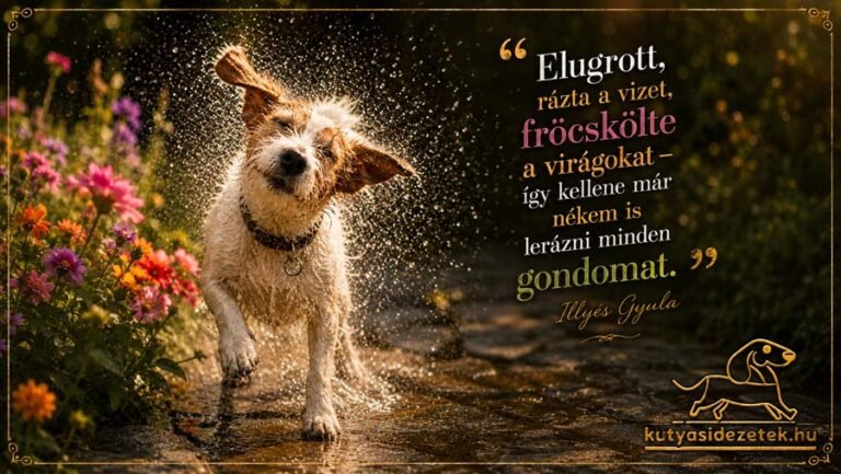 Elugrott, rázta a vizet, fröcskölte a virágokat – így kellene már nékem is lerázni minden gondomat.