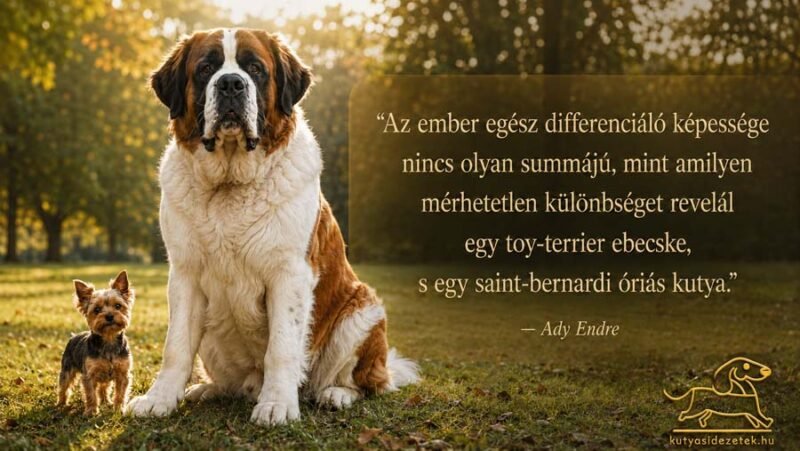 Kutyás idézet kép Ady Endre idézetével: Az ember egész differenciáló képessége nincs olyan summájú, mint amilyen…