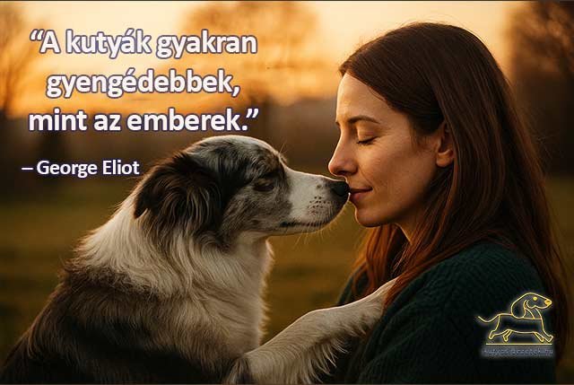 kutyás idézetek – George Eliot A kutyák gyakran gyengédebbek, mint az emberek