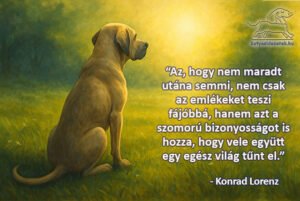 kutyás idézetek Konrad Lorenz Az, hogy nem maradt utána semmi,